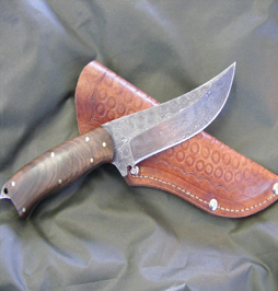 hunting knife damascus 10